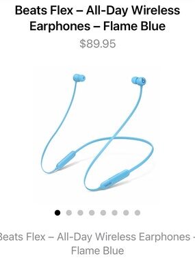 Beats by Dre Beats Flex Wireless Earphones - Flame Blue NWOB